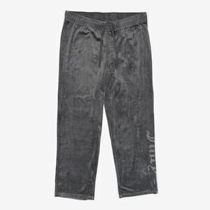 Juicy Couture Sleepwear Velvet Fleece Pajama Pant Size L Gray Rhinestones Lounge